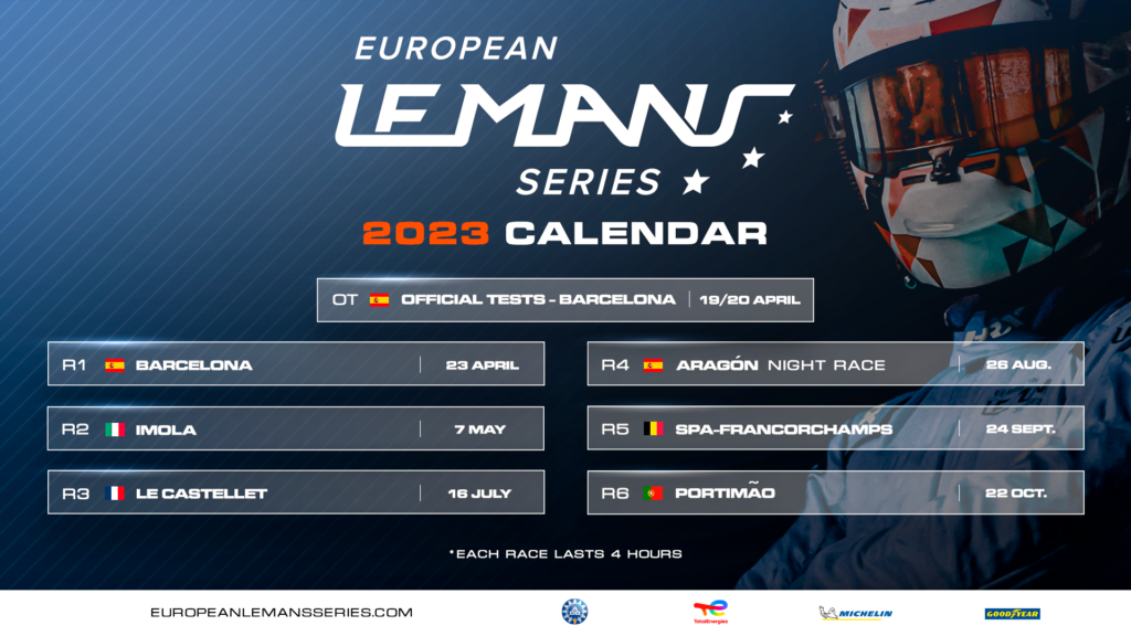 Calendrier des courses de la saison 2023 ELMS