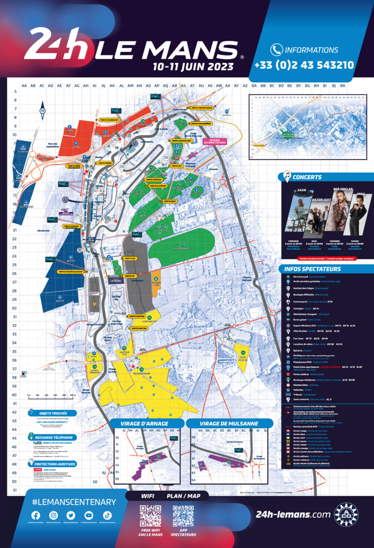 24h Le Mans 2023 Téléchargez Le Plan Tribunes Parkings écrans